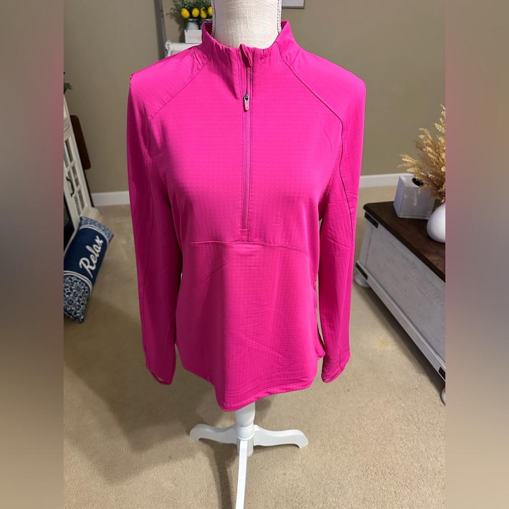 Spyder Bright Pink Quarter-Zip Pullover